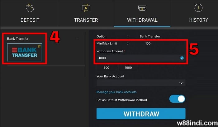 x5bet การถอนขั้น หา 0 เลือกการโอนเข้าธนาคาร
